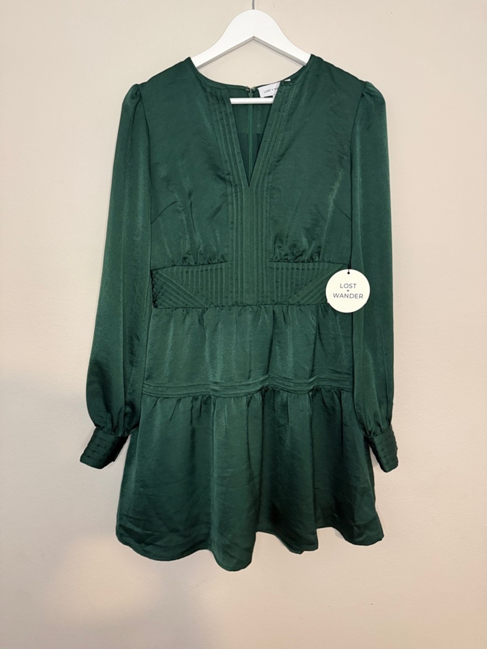 Lost + Wander Emerald Jadeite Mini Dress